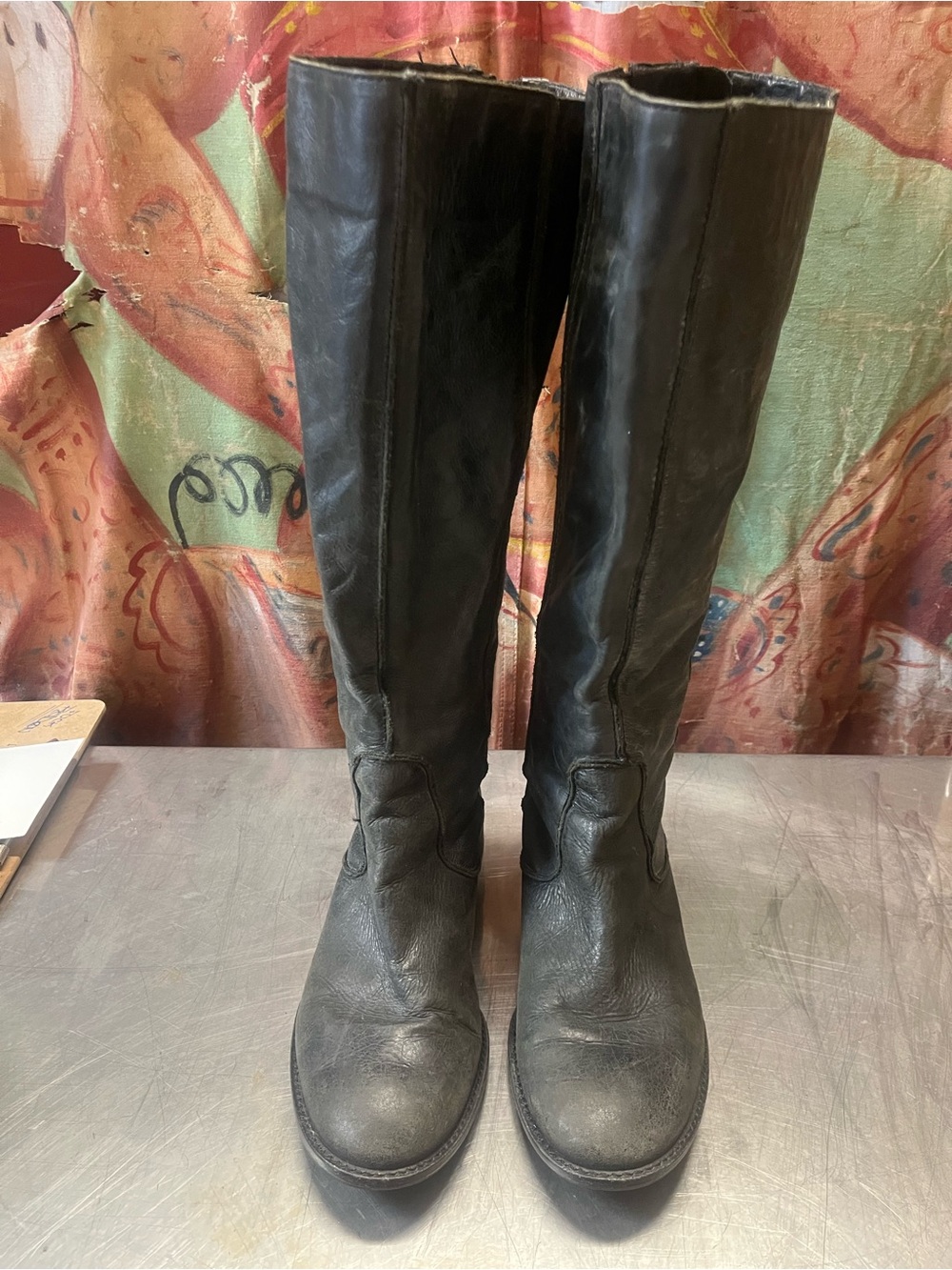 Anthropologie Over-the-Knee Leather Boots - Black